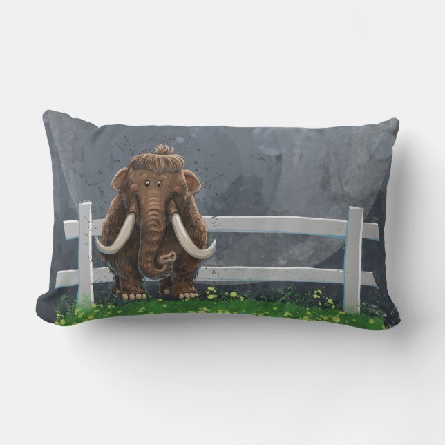 Cute Mastodon Lumbarkudde (Framsida)