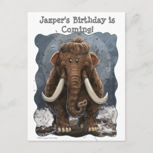 Cute Mastodon Meddelande Vykort