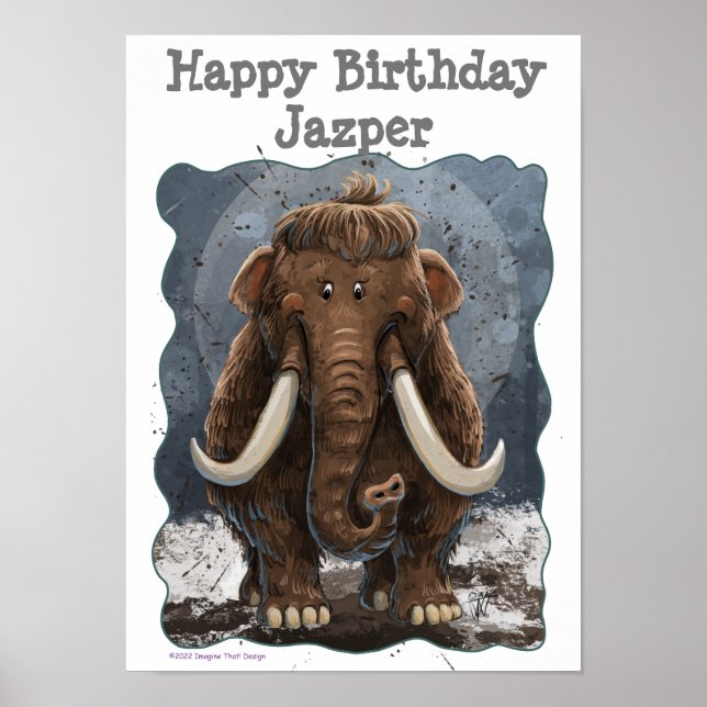 Cute Mastodon Poster (Framsidan)