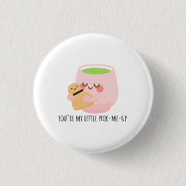 Cute Matcha Tea Hug Illustration Knapp