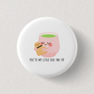 Cute Matcha Tea Hug Illustration Knapp