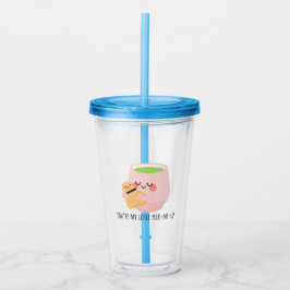 Cute Matcha Tea Hug Illustration Take Away Mugg
