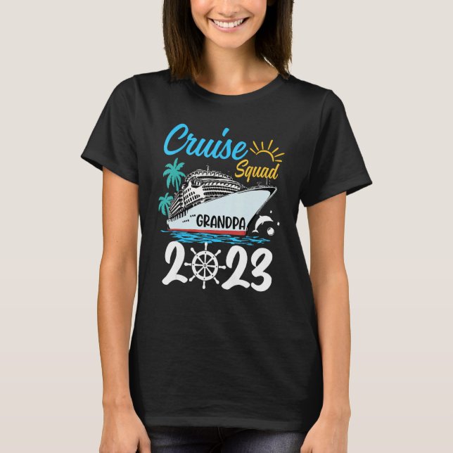 Cute Matching Family Cruise Squad 2023 Grandpa Cru T Shirt (Framsida)