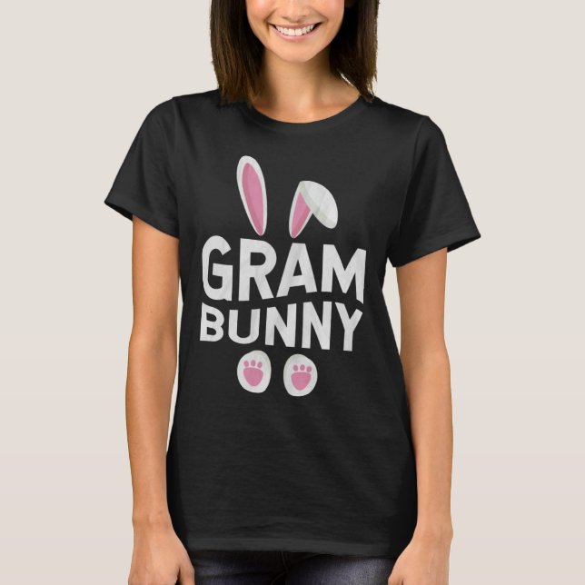 Cute Matching Family Easter Day  Gram Bunny T Shirt (Framsida)