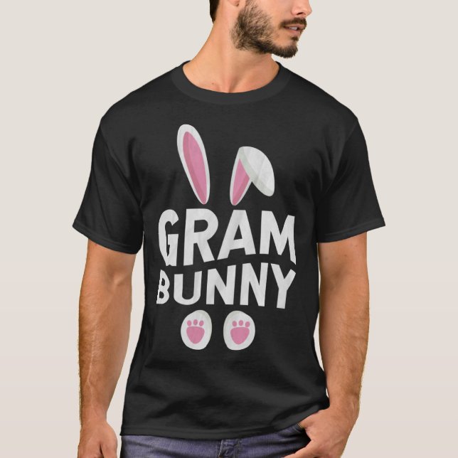 Cute Matching Family Easter Day  Gram Bunny T Shirt (Framsida)