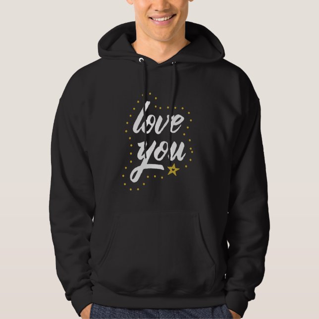 Cute Matching Graphics for Par - Kärlek You Hoodie (Framsida)
