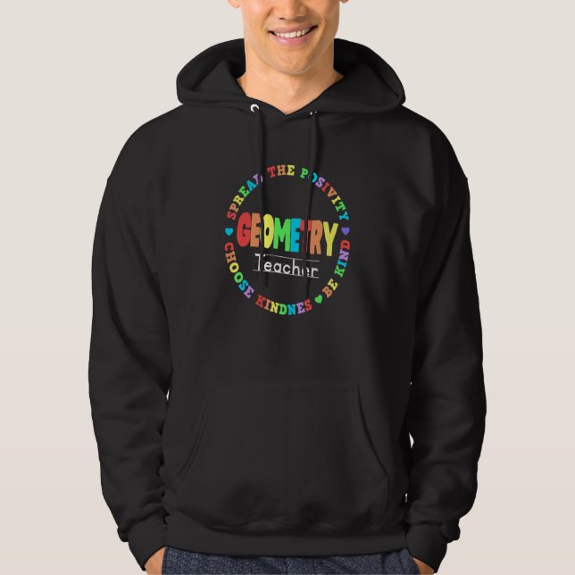 Cute Math Coach Teacher Mathematical Geometry Teac Hoodie (Framsida)