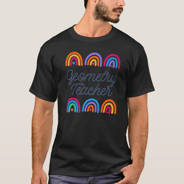 Cute Math Coach Teacher Mathematical Geometry Teac T Shirt (Framsida)