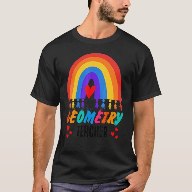 Cute Math Coach Teacher Mathematical Geometry Teac T Shirt (Framsida)