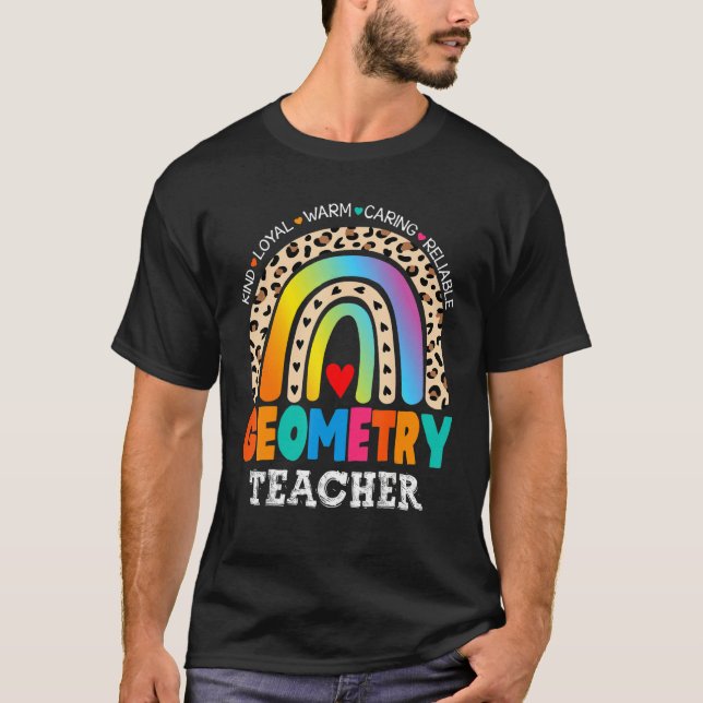 Cute Math Coach Teacher Mathematical Geometry Teac T Shirt (Framsida)