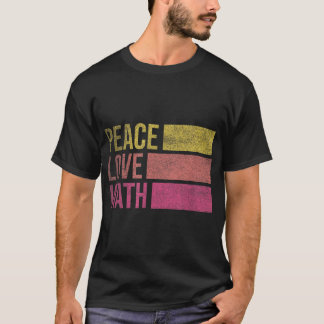 Cute Math Teacher Peace Kärlek Math T Shirt