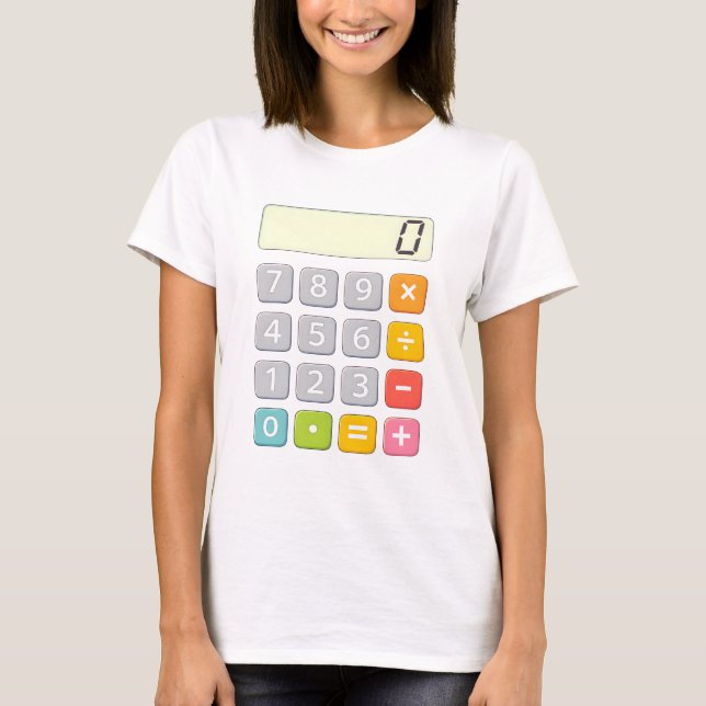 Cute Maths Calculator T Shirt for Kids (Framsida)