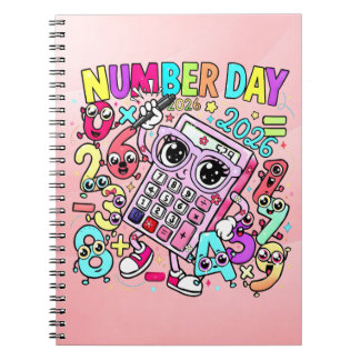 Cute Maths Number Day Notebook for Primary School Anteckningsbok
