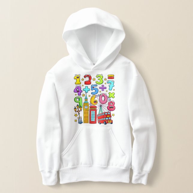 Cute Maths Numbers Calculator Design for Kids T Shirt (Laydown)