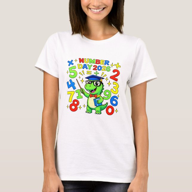 Cute Maths Numbers Frog Number Day T Shirt KidsUK! (Framsida)