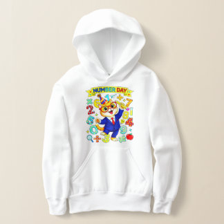 Cute Maths Numbers Mouse Number Day Hoodie Kids UK T Shirt