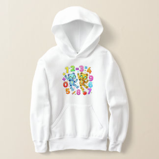 Cute Maths Numbers Pattern Cartoon Hoodie Kids UK! T Shirt