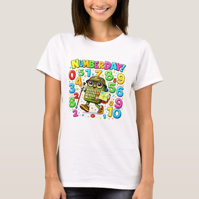 Cute Maths Numbers Sloth Number Day T Shirt UK Kid (Framsida)