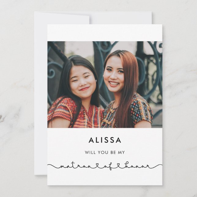 Cute Matron of Honor frieri kort (Framsida)