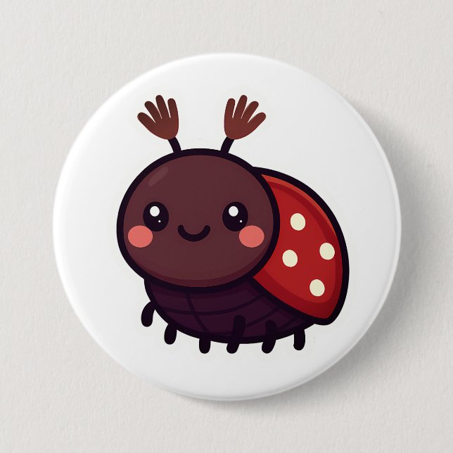 Cute May Beetle - Kawaii Forest Charm Knapp (Framsida)