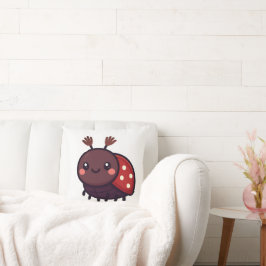 Cute May Beetle - Kawaii Forest Charm Kudde
