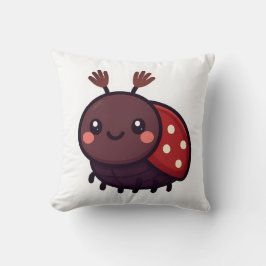 Cute May Beetle - Kawaii Forest Charm Kudde