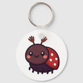 Cute May Beetle - Kawaii Forest Charm Nyckelring