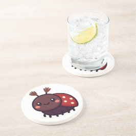 Cute May Beetle - Kawaii Forest Charm Underlägg
