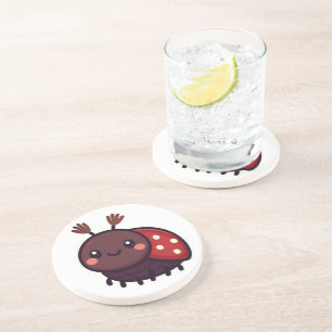 Cute May Beetle - Kawaii Forest Charm Underlägg