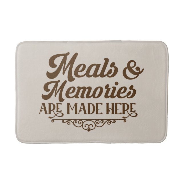 Cute meals memories word art  badrumsmatta (Framsidan)