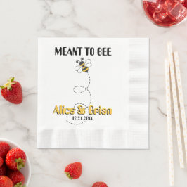 Cute Meant to Bee Wedding Reception Cocktail Pappersservett