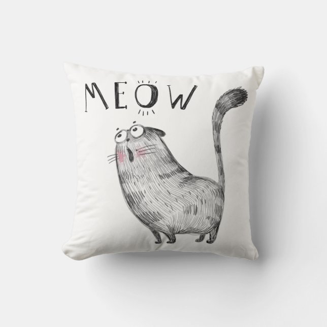 Cute Meat - MEOW Kudde (Framsida)