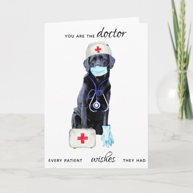 Cute Medical Healthcare Professionell Doktor Tack Kort (Framsida)