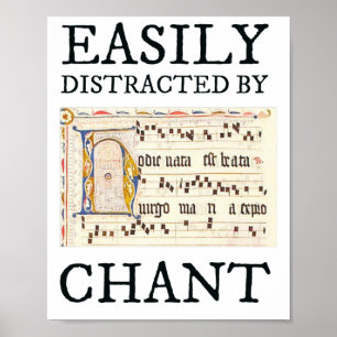 Cute Medieval Gregorian Chant Funny katolik Poster