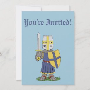 Cute Medieval Knight Inbjudningar