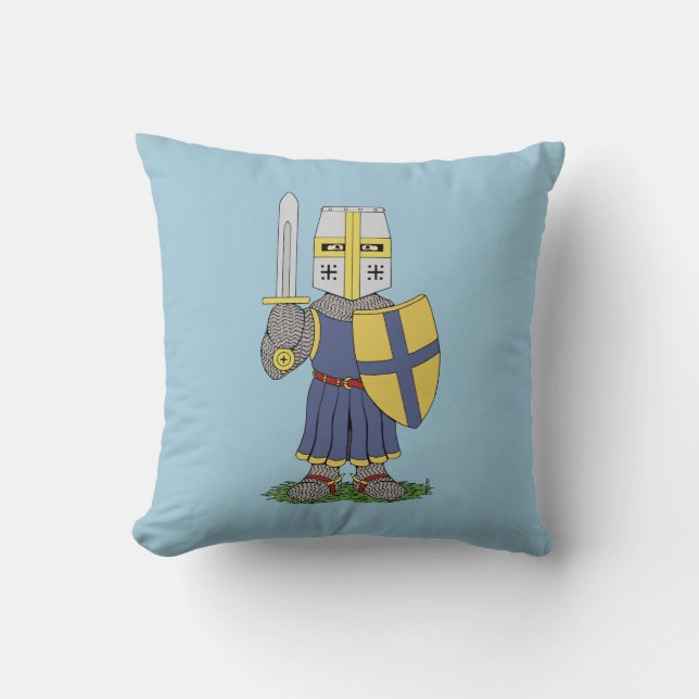 Cute Medieval Knight Kudde (Framsida)