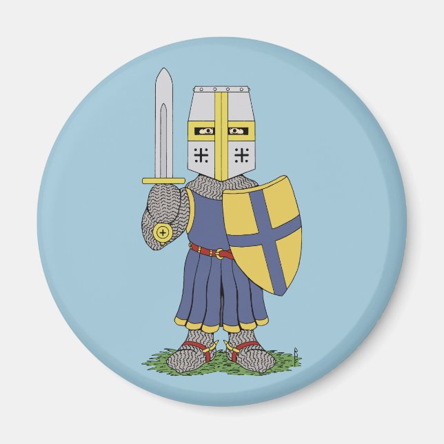 Cute Medieval Knight Magnet (Framsidan)