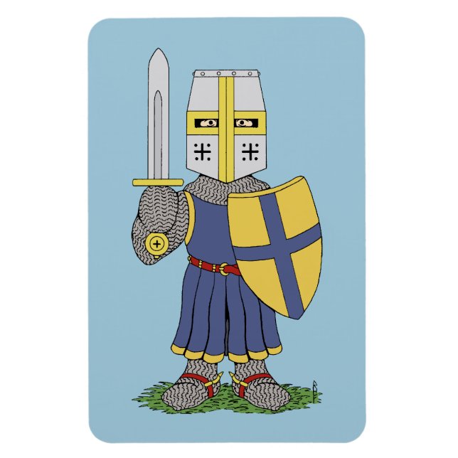 Cute Medieval Knight Magnet (Vertikal)