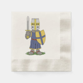 Cute Medieval Knight Pappersservett
