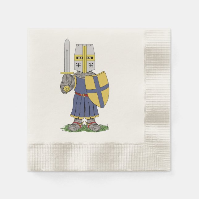 Cute Medieval Knight Pappersservett (Framsidan)