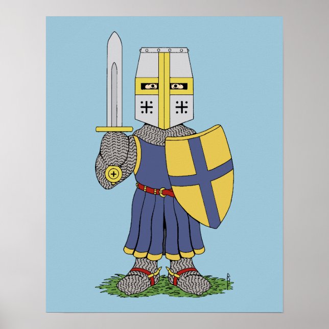 Cute Medieval Knight Poster (Framsidan)