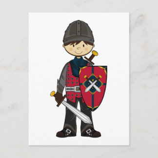 Cute Medieval Knight-vykort Vykort
