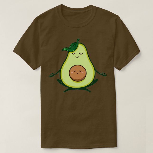 Cute meditation Avocado yoga T Shirt (Design framsida)