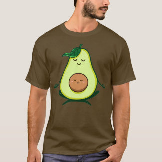 Cute meditation Avocado yoga T Shirt