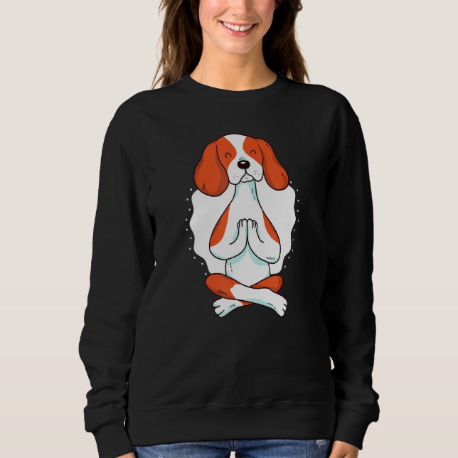 Cute Medititation Funny Yog Hund T Shirt (Framsida)