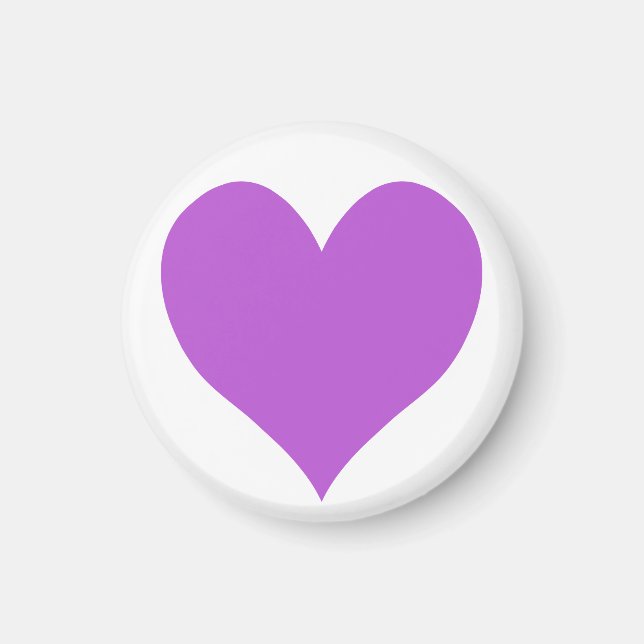 Cute Medium Orchid Heart Magnet (Framsidan)