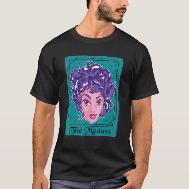 Cute Medusa Grekisk mythology Tarot Card Ancient G T Shirt (Framsida)