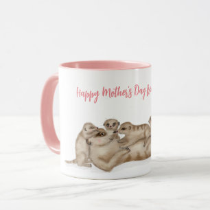 Cute meerkat-familjen Mors dag mugg