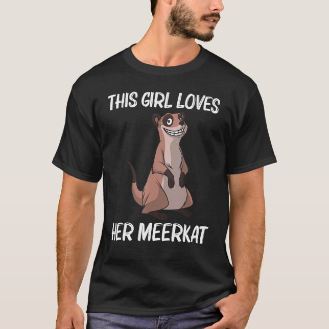 Cute Meerkat for Girls Kids Meerkat Mongoose T Shirt (Framsida)