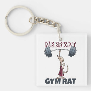 Cute Meerkat Gym Råtta Funny Weightlifter Tecknad